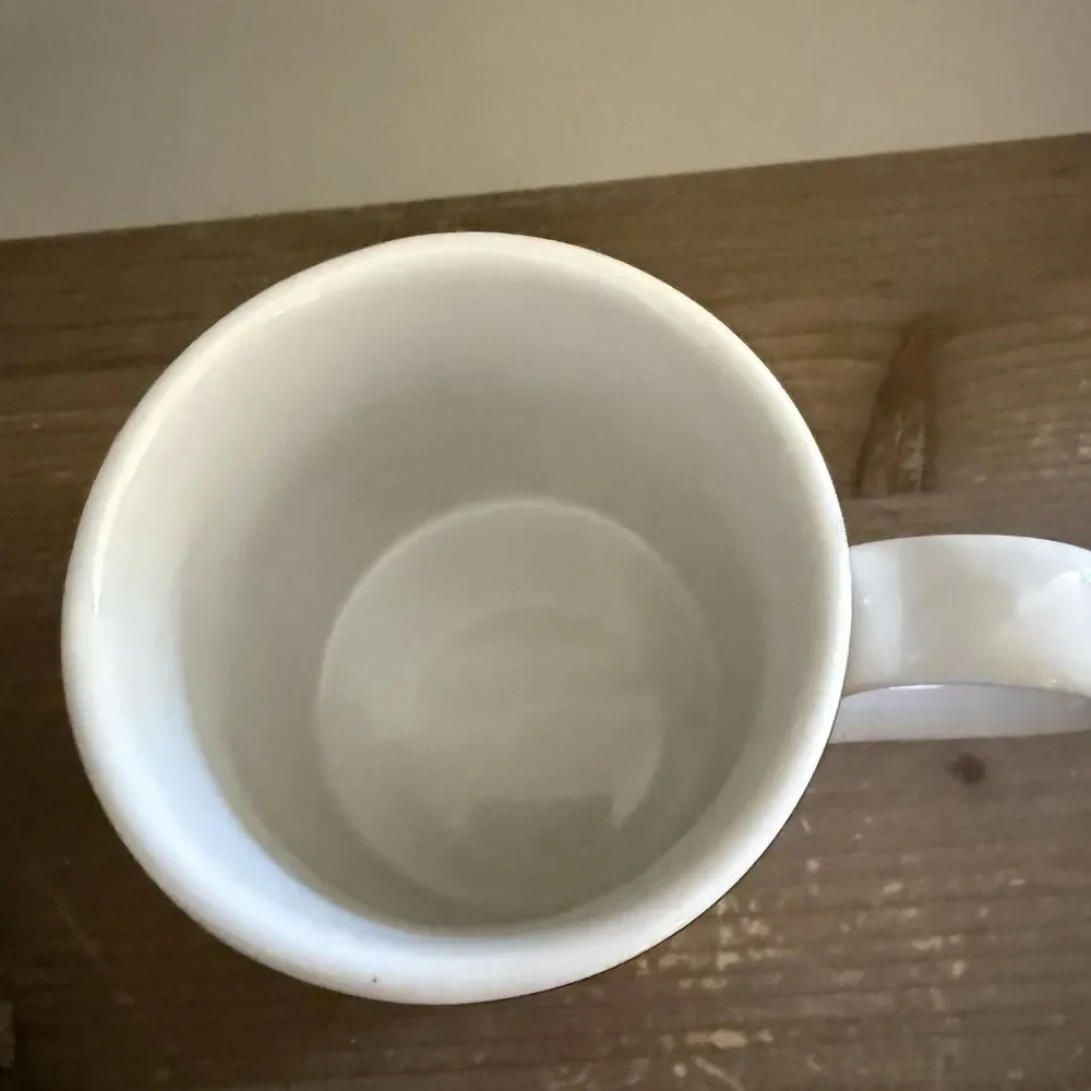 SUR LA TABLE Mug MONOGRAM “N” Initial Letter Handcrafted Stoneware Black White